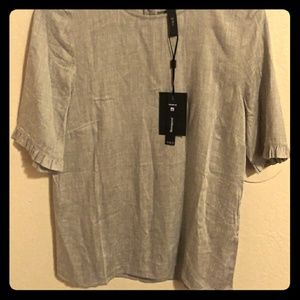 NWT YAS SS top l light grey l Petite